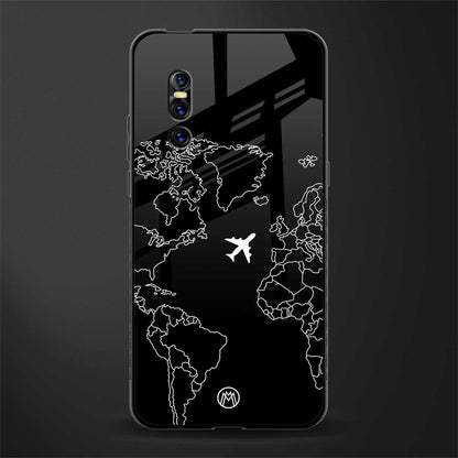 airplane flying wanderlust glass case for vivo v15 pro image