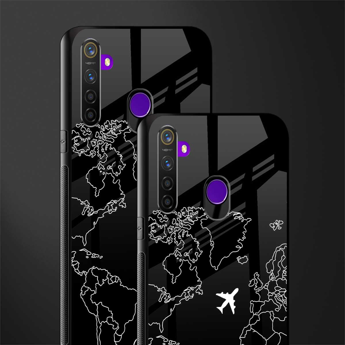 airplane flying wanderlust glass case for realme 5s image-2