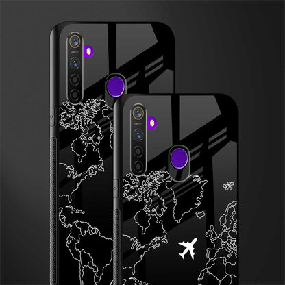 airplane flying wanderlust glass case for realme 5i image-2