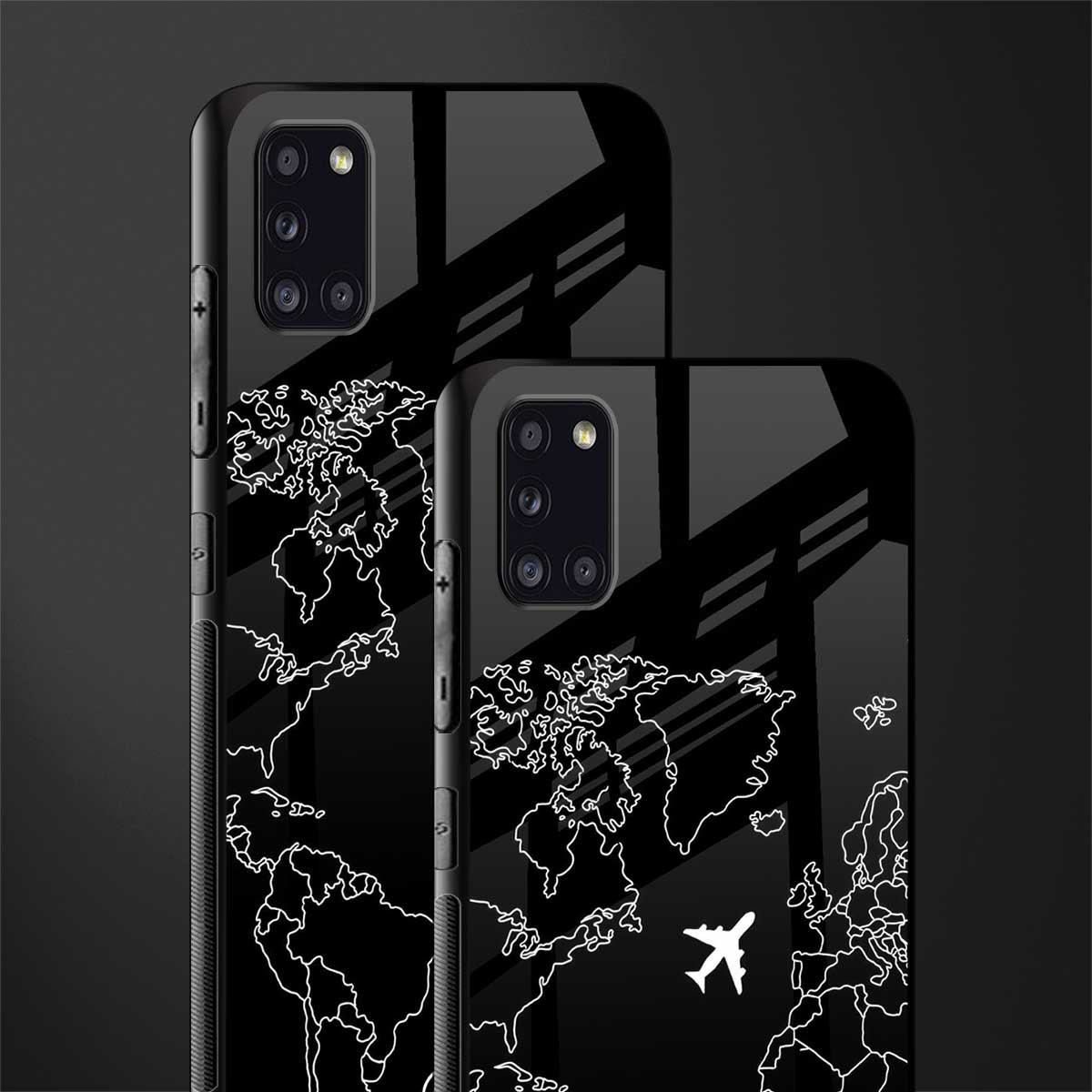 airplane flying wanderlust glass case for samsung galaxy a31 image-2