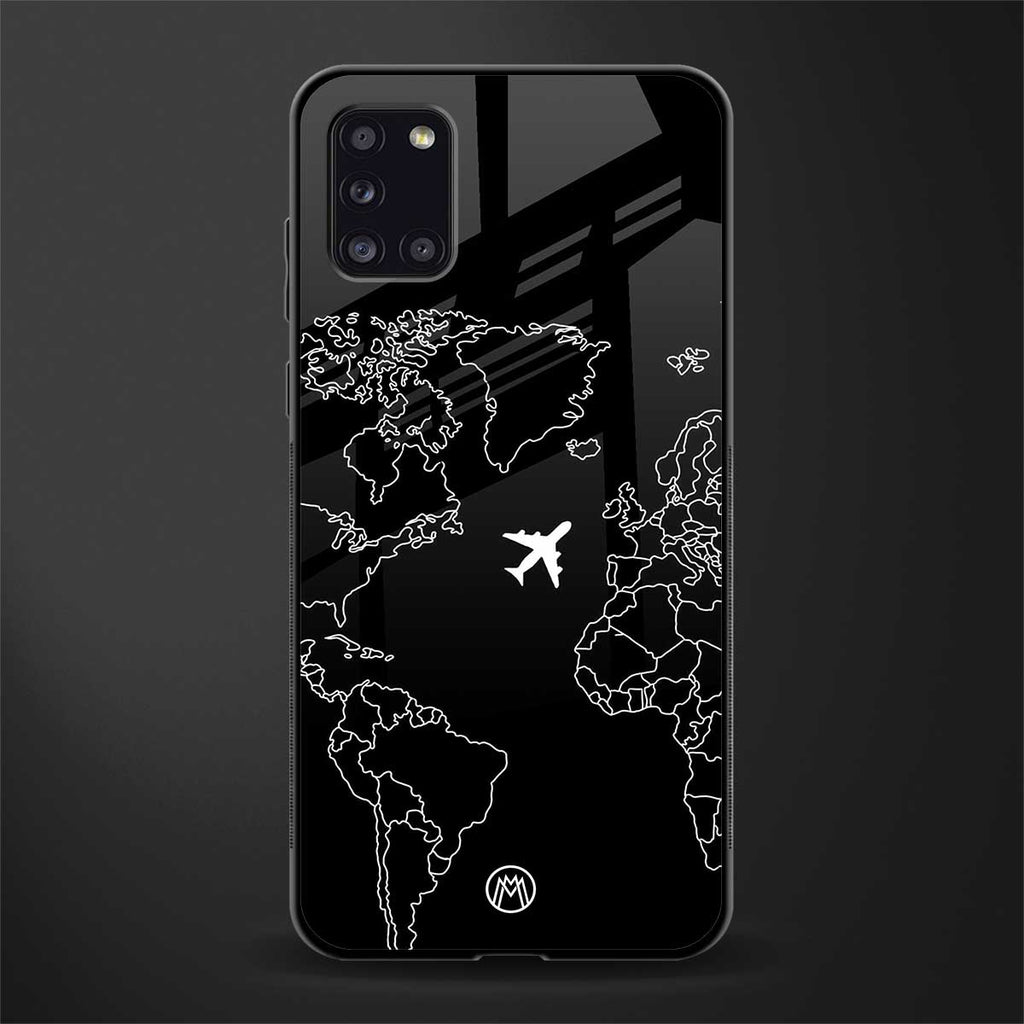 airplane flying wanderlust glass case for samsung galaxy a31 image