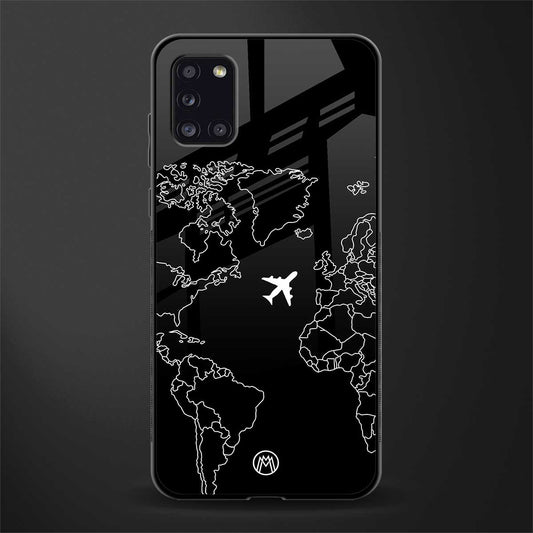 airplane flying wanderlust glass case for samsung galaxy a31 image