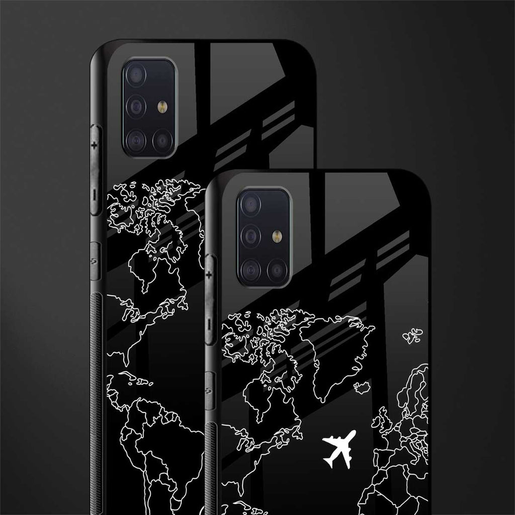 airplane flying wanderlust glass case for samsung galaxy a71 image-2