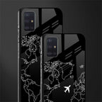 airplane flying wanderlust glass case for samsung galaxy a71 image-2