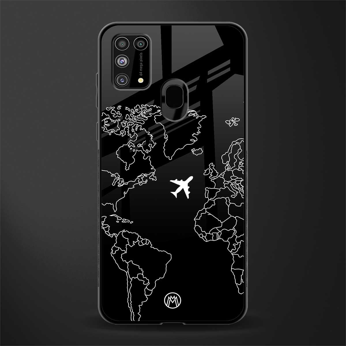 airplane flying wanderlust glass case for samsung galaxy m31 image