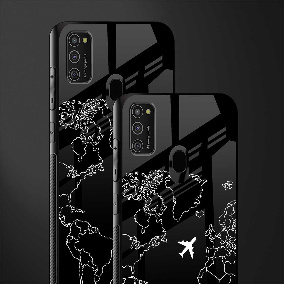 airplane flying wanderlust glass case for samsung galaxy m30s image-2