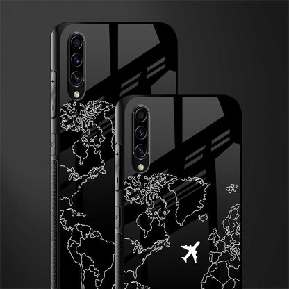 airplane flying wanderlust glass case for samsung galaxy a50s image-2