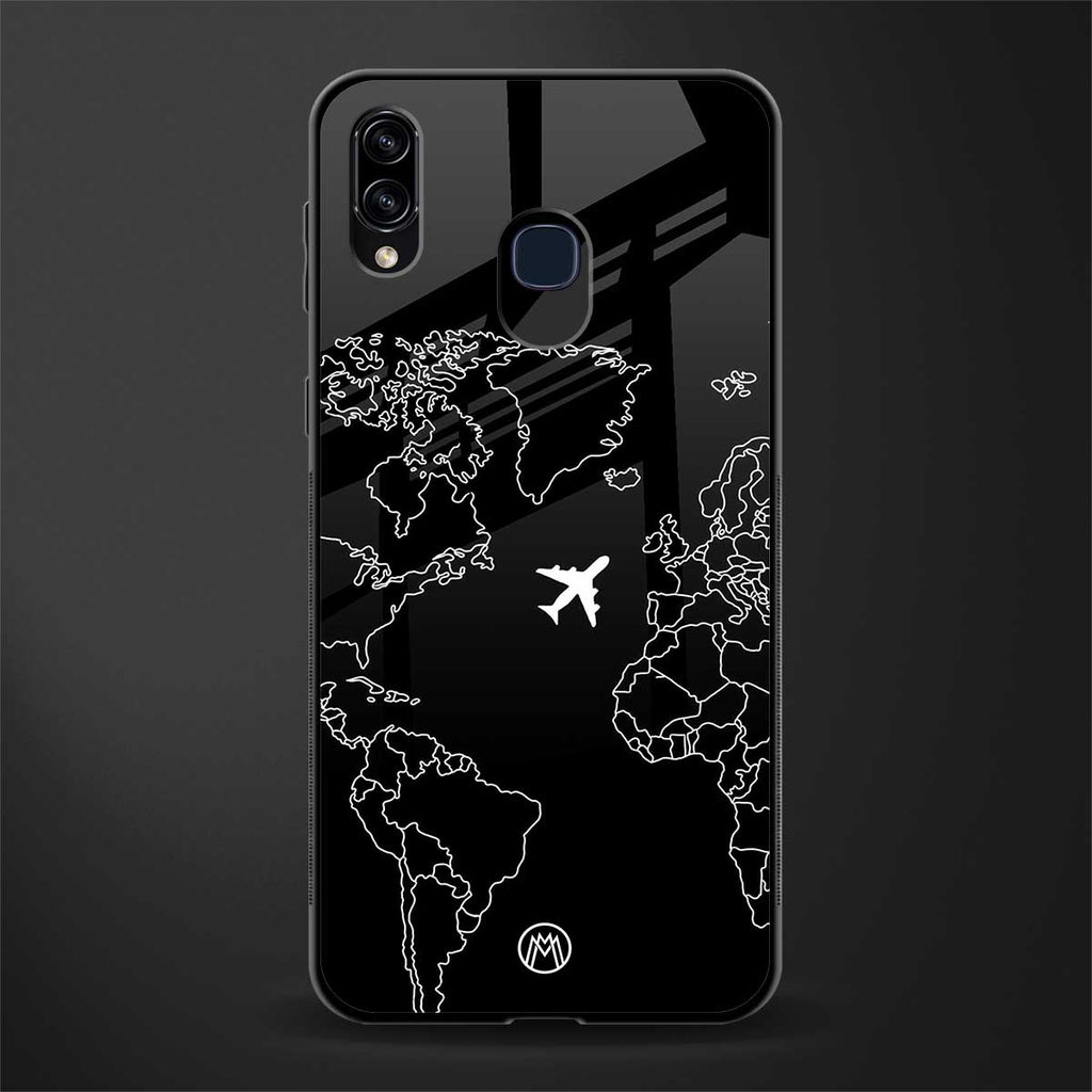 airplane flying wanderlust glass case for samsung galaxy m10s image