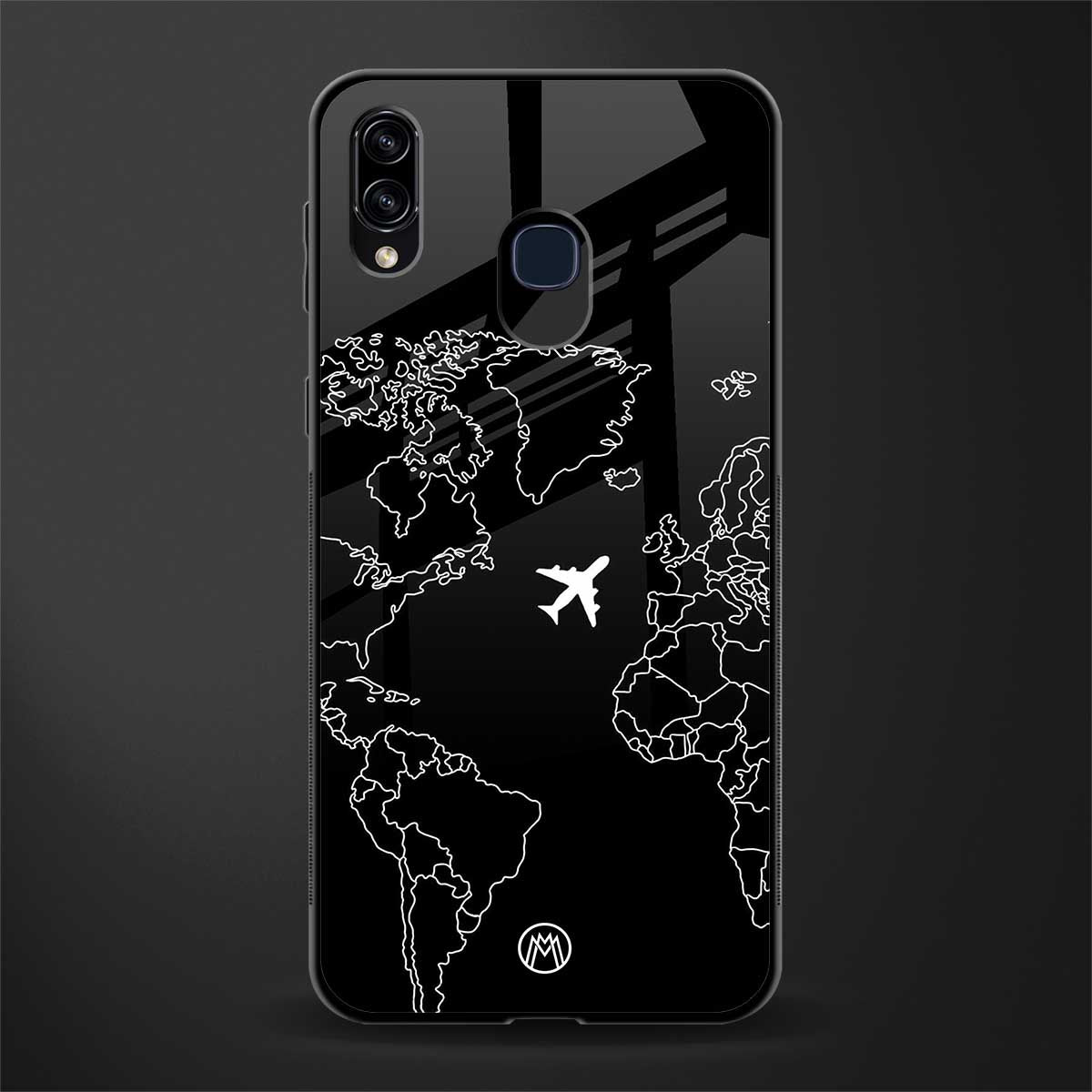 airplane flying wanderlust glass case for samsung galaxy m10s image
