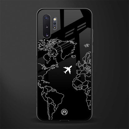 airplane flying wanderlust glass case for samsung galaxy note 10 plus image