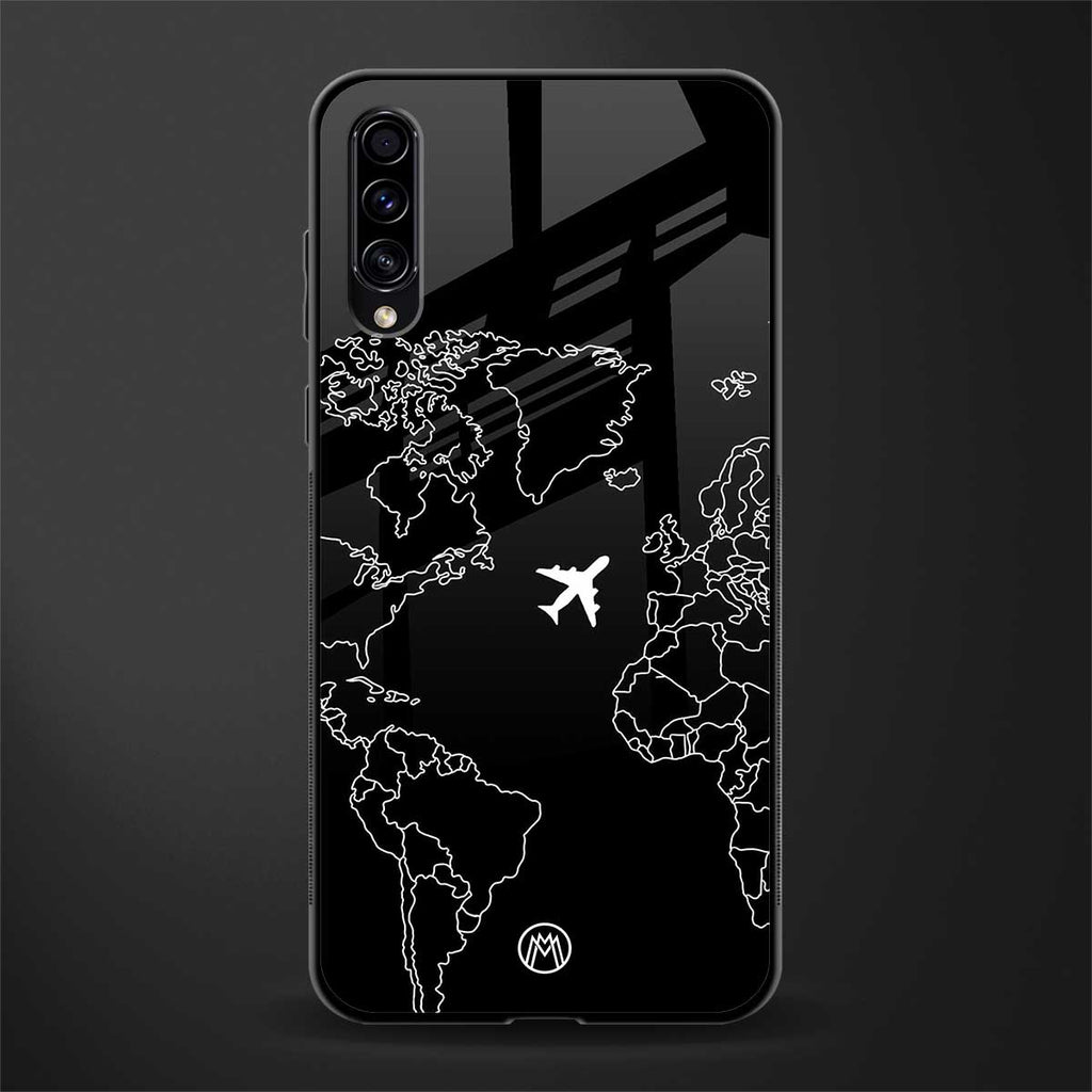 airplane flying wanderlust glass case for samsung galaxy a70s image