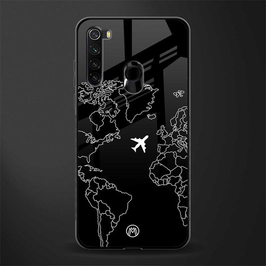 airplane flying wanderlust glass case for redmi note 8 image