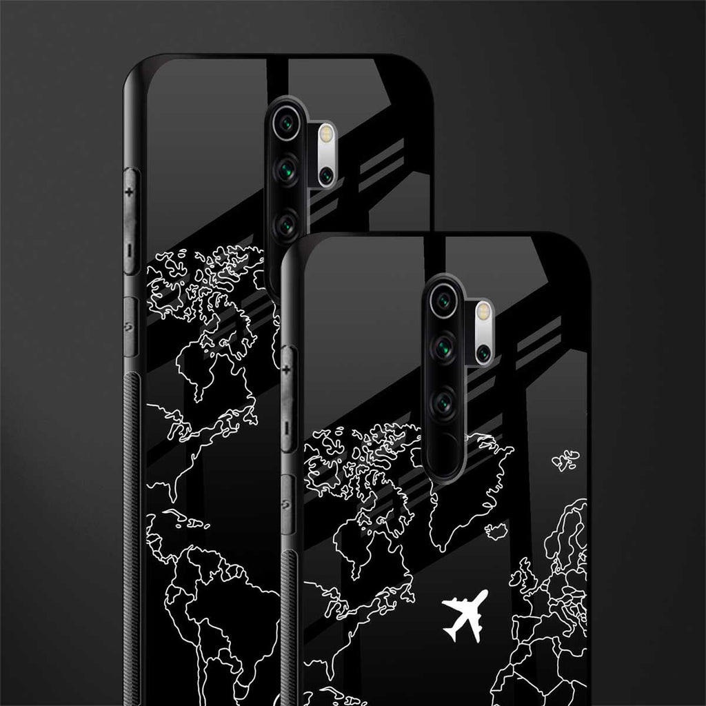airplane flying wanderlust glass case for redmi note 8 pro image-2