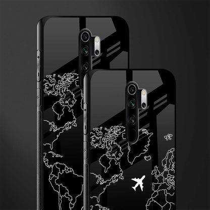 airplane flying wanderlust glass case for redmi note 8 pro image-2