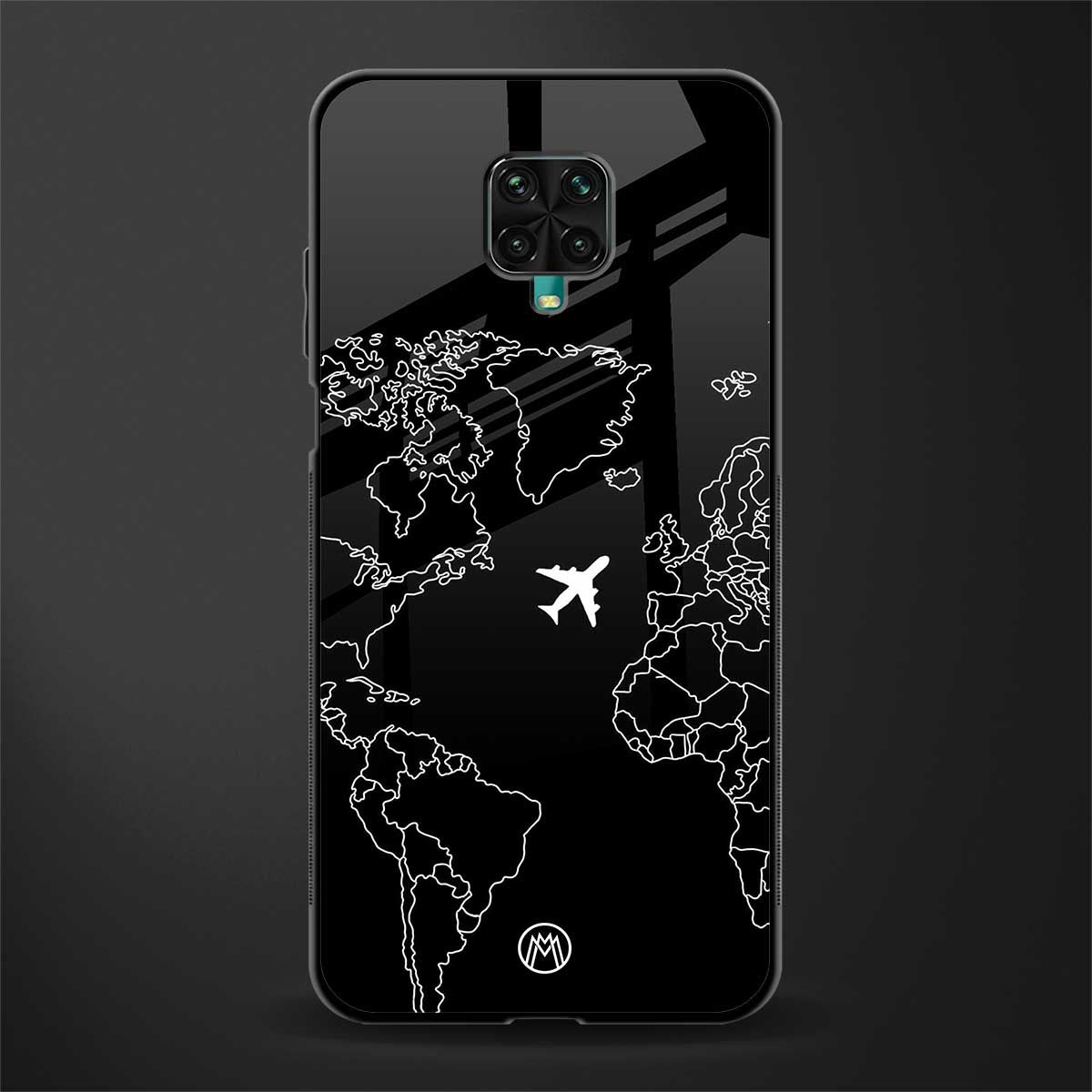 airplane flying wanderlust glass case for redmi note 9 pro image