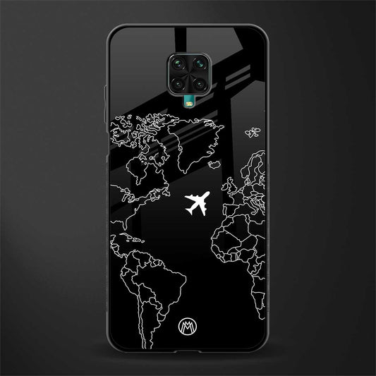 airplane flying wanderlust glass case for redmi note 9 pro image