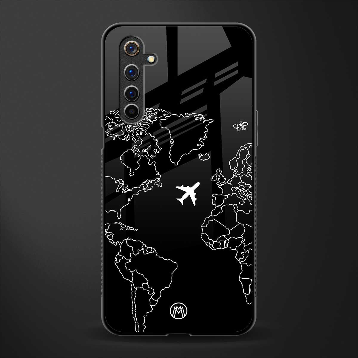 airplane flying wanderlust glass case for realme 6 image