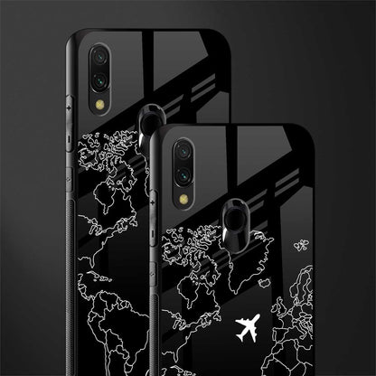 airplane flying wanderlust glass case for redmi note 7 pro image-2