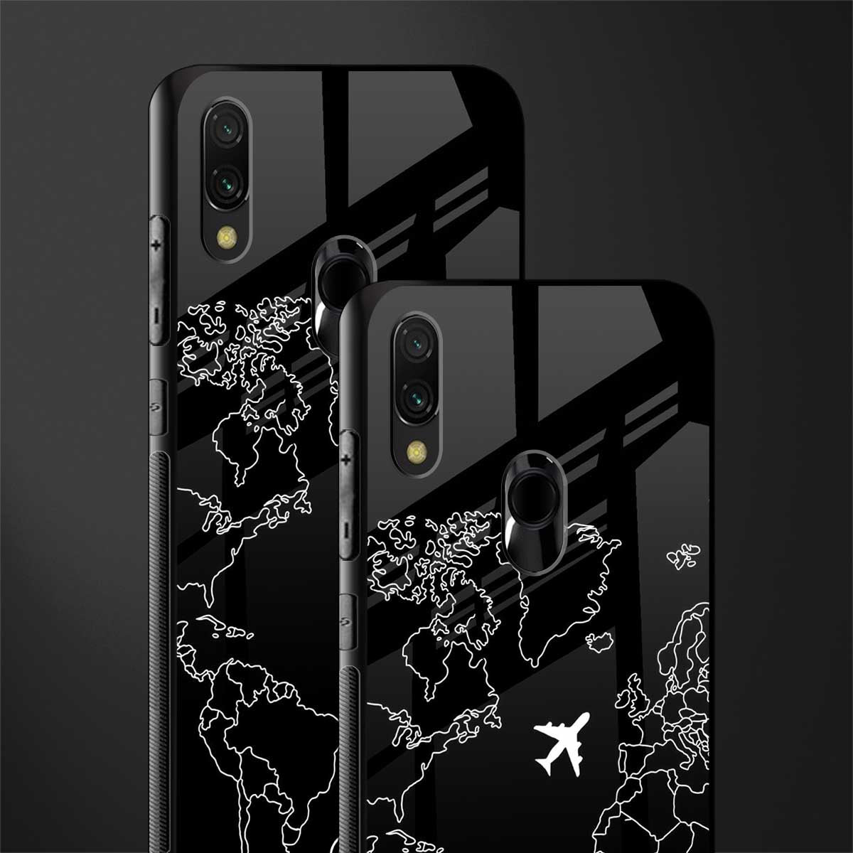 airplane flying wanderlust glass case for redmi note 7s image-2