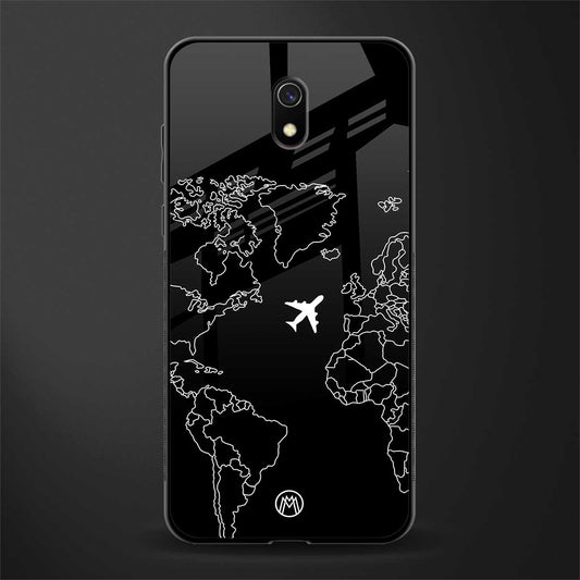 airplane flying wanderlust glass case for redmi 8a image