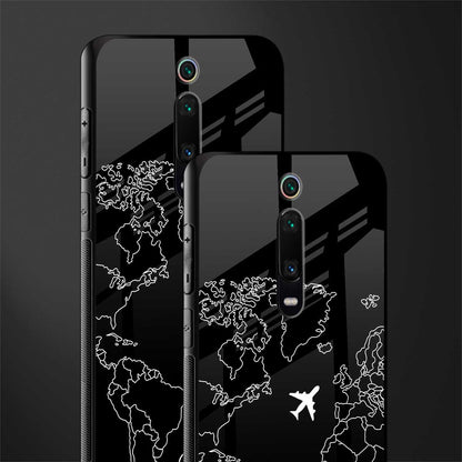 airplane flying wanderlust glass case for redmi k20 pro image-2