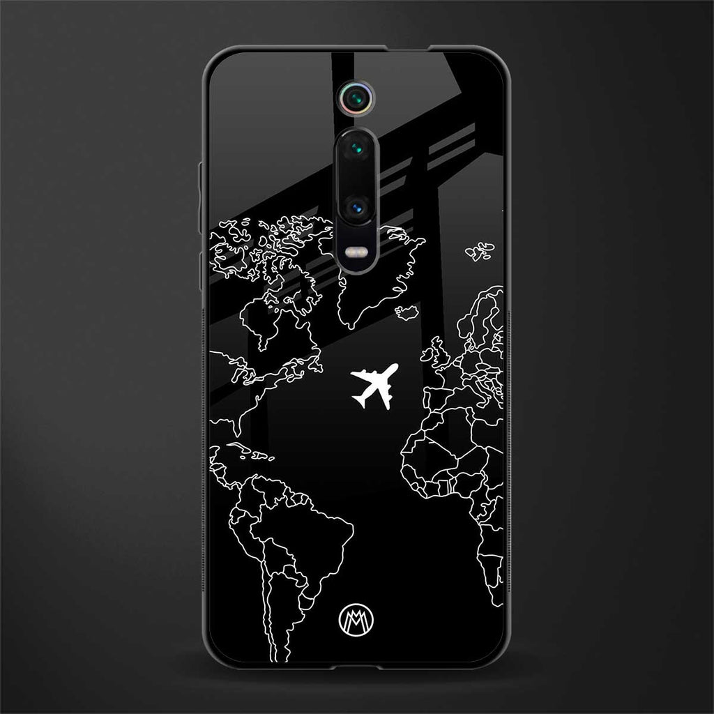 airplane flying wanderlust glass case for redmi k20 image