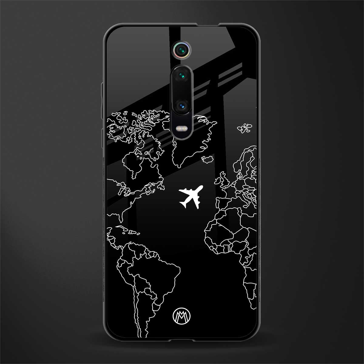airplane flying wanderlust glass case for redmi k20 image