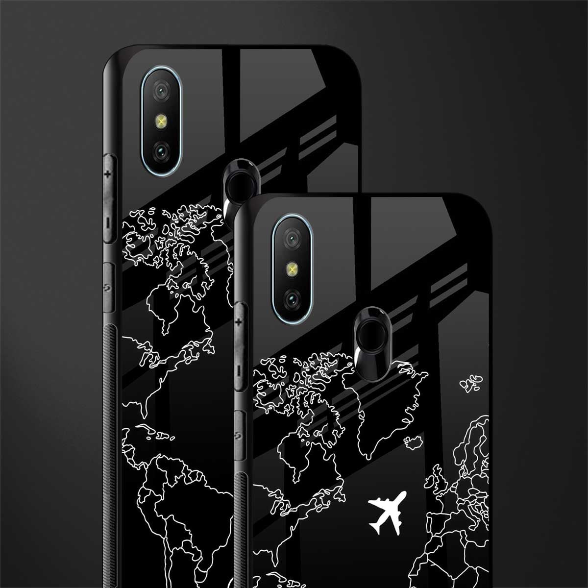 airplane flying wanderlust glass case for redmi 6 pro image-2