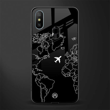 airplane flying wanderlust glass case for redmi 6 pro image