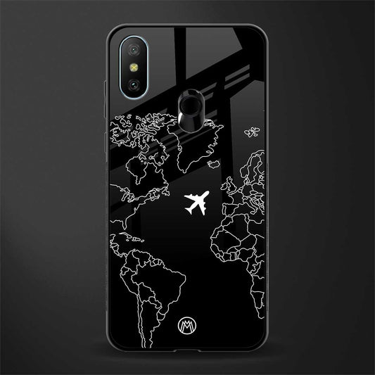 airplane flying wanderlust glass case for redmi 6 pro image