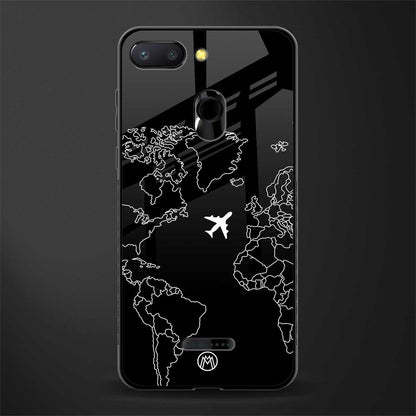 airplane flying wanderlust glass case for redmi 6 image