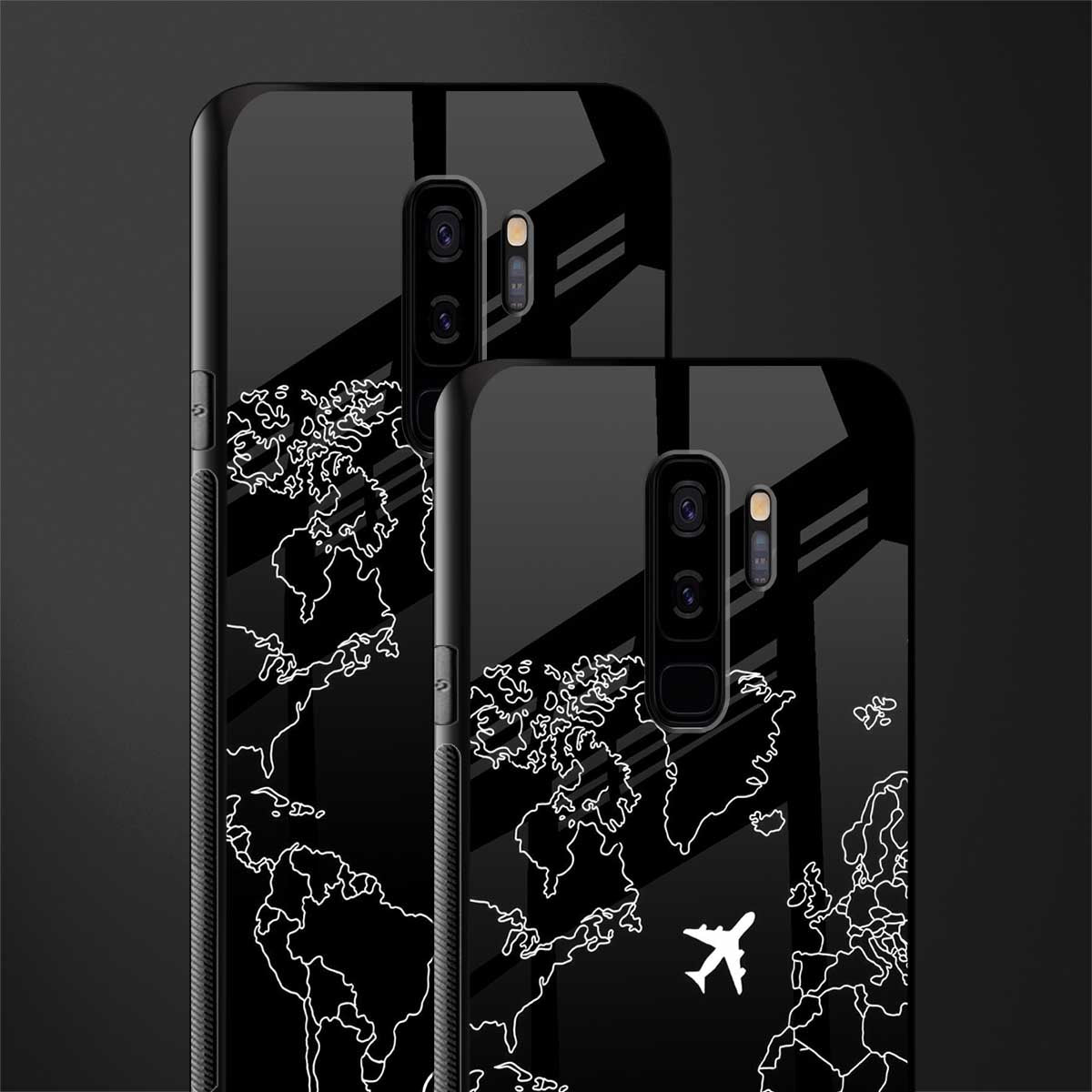 airplane flying wanderlust glass case for samsung galaxy s9 plus image-2