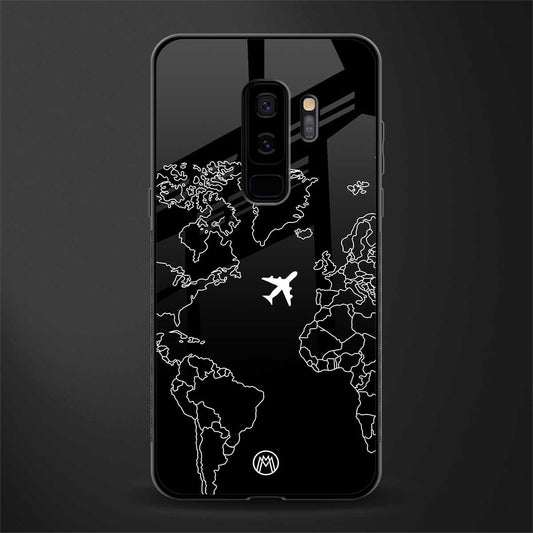 airplane flying wanderlust glass case for samsung galaxy s9 plus image