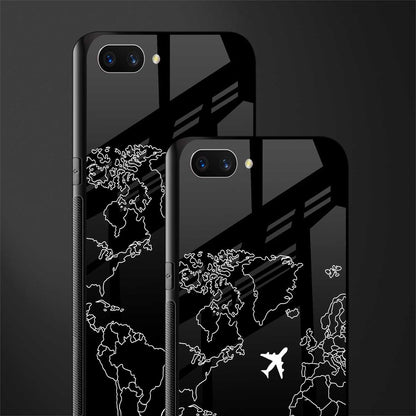 airplane flying wanderlust glass case for oppo a3s image-2