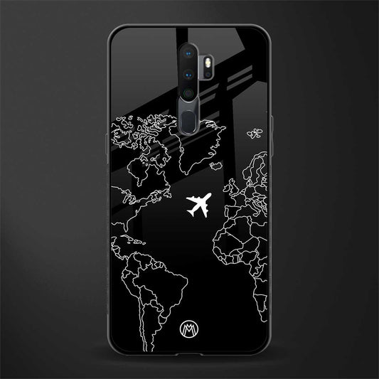 airplane flying wanderlust glass case for oppo a5 2020 image