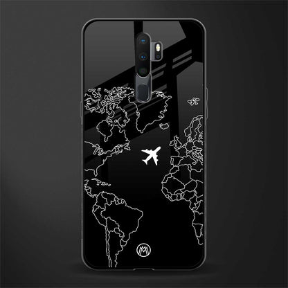 airplane flying wanderlust glass case for oppo a9 2020 image