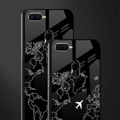 airplane flying wanderlust glass case for oppo a11k image-2