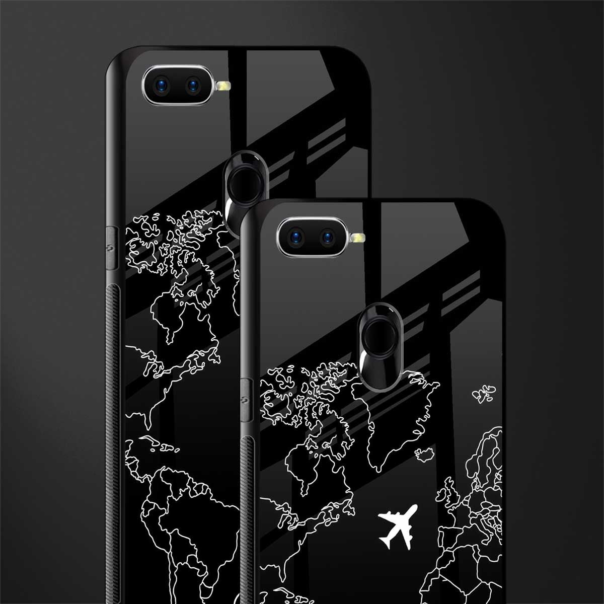 airplane flying wanderlust glass case for oppo a7 image-2