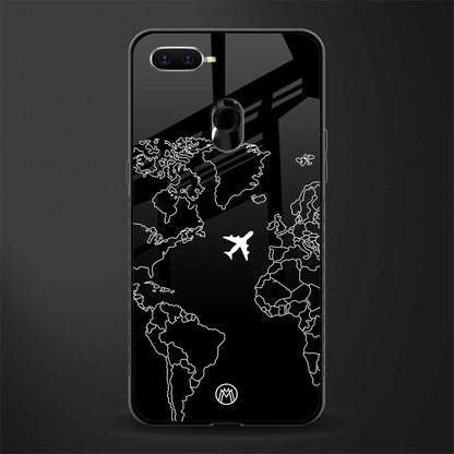 airplane flying wanderlust glass case for oppo a5s image