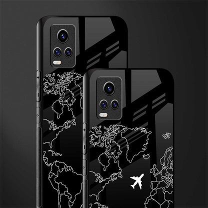 airplane flying wanderlust back phone cover | glass case for vivo y73