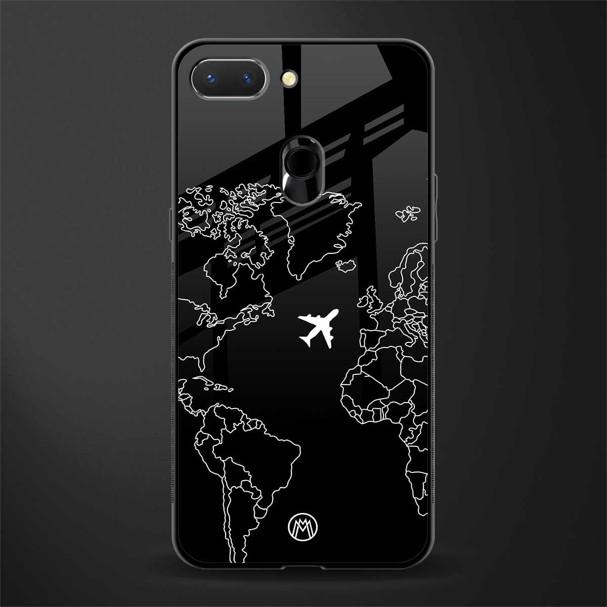 airplane flying wanderlust glass case for oppo a5 image