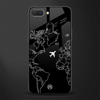 airplane flying wanderlust glass case for oppo a5 image