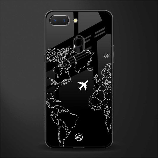 airplane flying wanderlust glass case for oppo a5 image