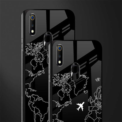 airplane flying wanderlust glass case for realme 3i image-2