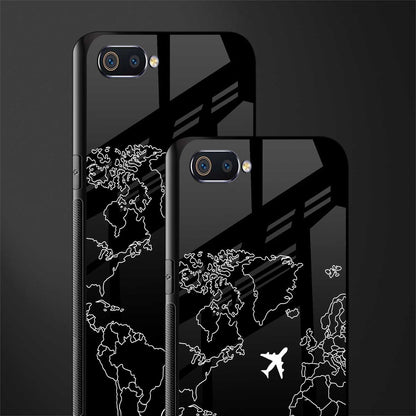 airplane flying wanderlust glass case for oppo a1k image-2