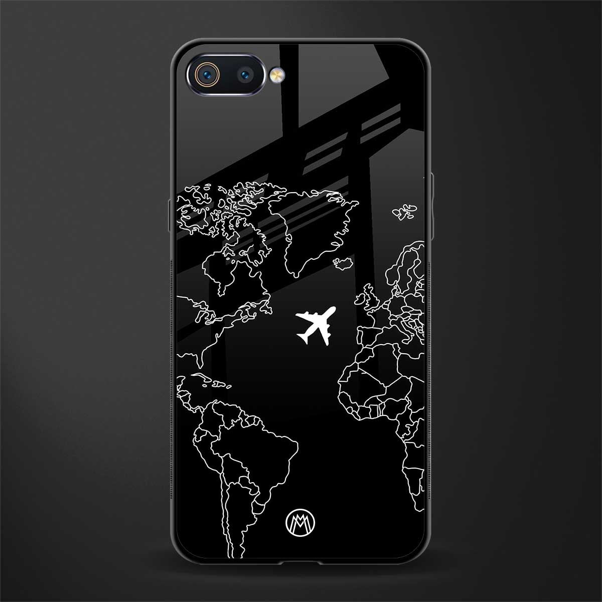 airplane flying wanderlust glass case for oppo a1k image