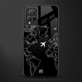 airplane flying wanderlust glass case for vivo v21 5g image
