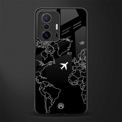 airplane flying wanderlust glass case for mi 11t pro 5g image