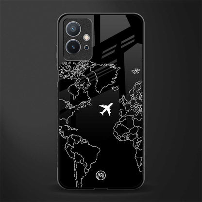 airplane flying wanderlust glass case for vivo y75 5g image