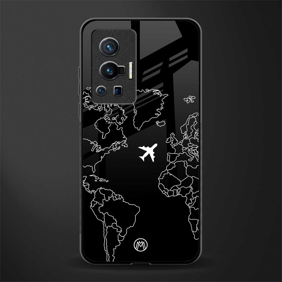 airplane flying wanderlust glass case for vivo x70 pro image